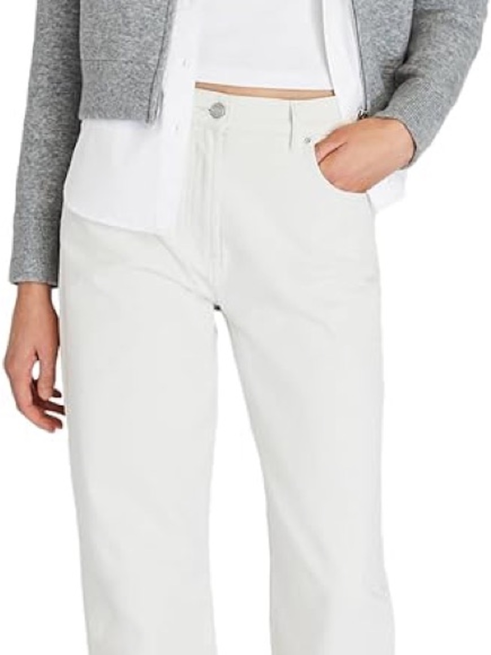 Club Monaco Classic High-Rise White Women’s Jeans Straight Leg